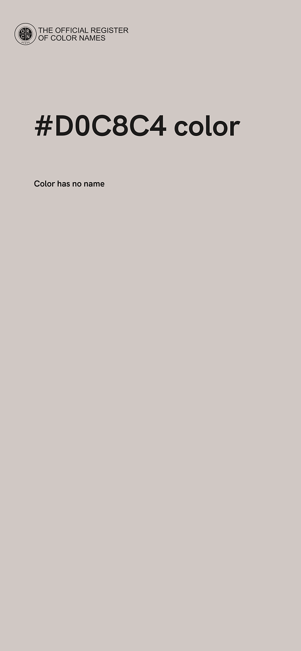 #D0C8C4 color image