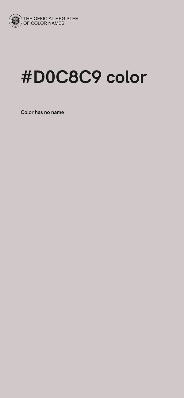 #D0C8C9 color image