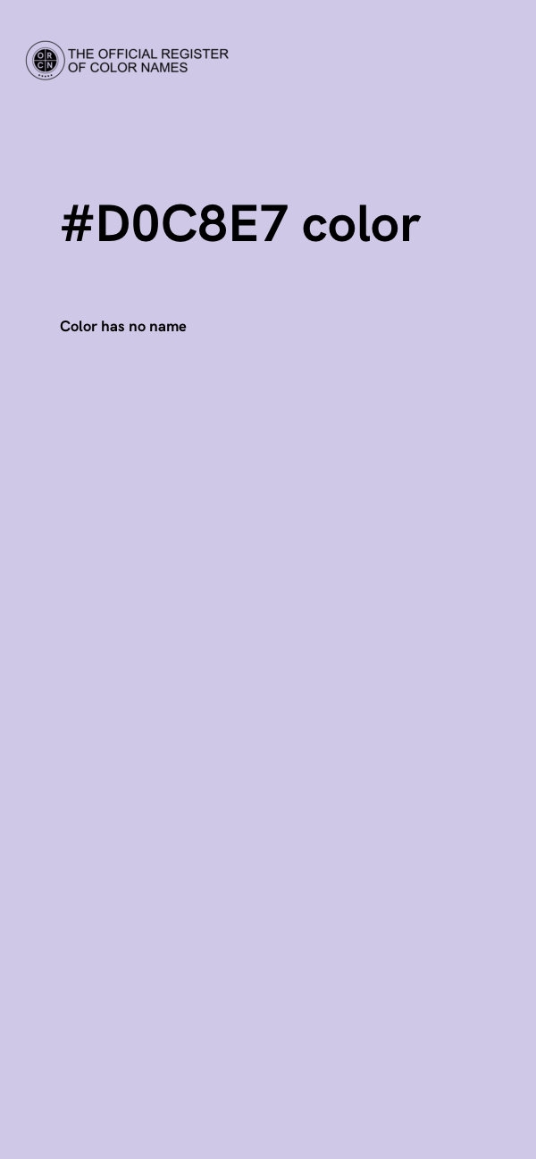 #D0C8E7 color image