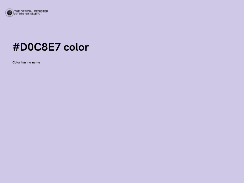 #D0C8E7 color image