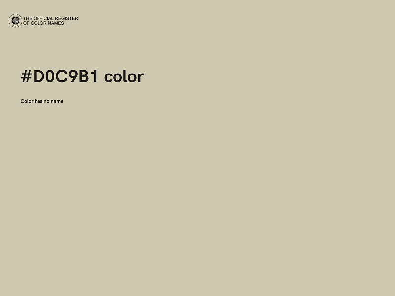 #D0C9B1 color image