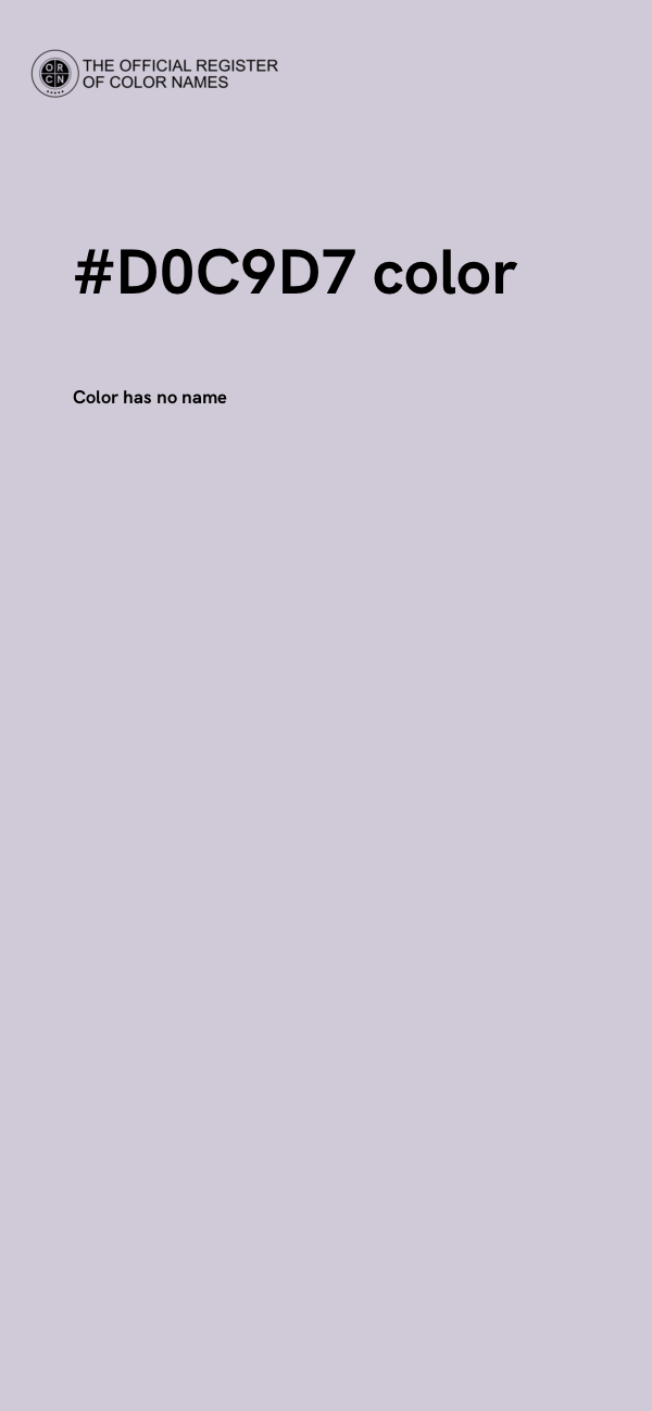 #D0C9D7 color image