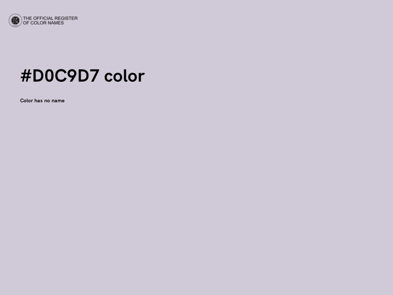 #D0C9D7 color image