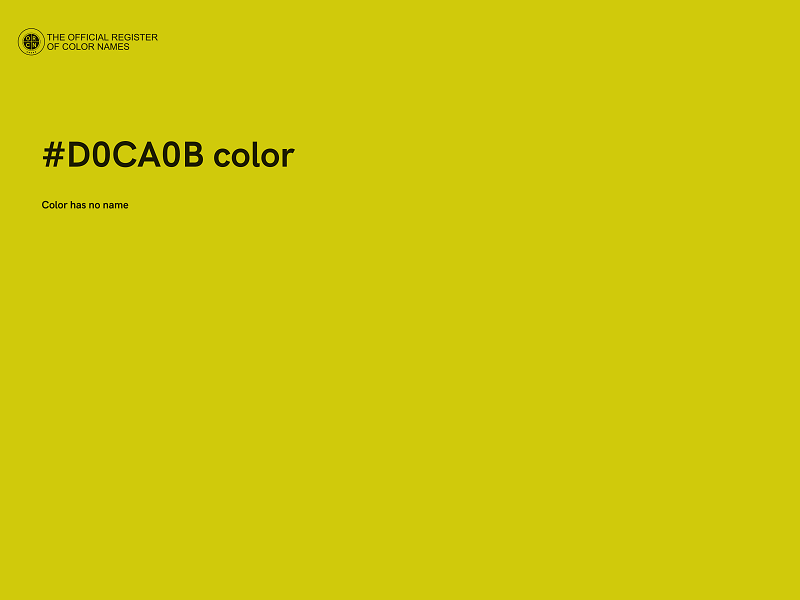 #D0CA0B color image