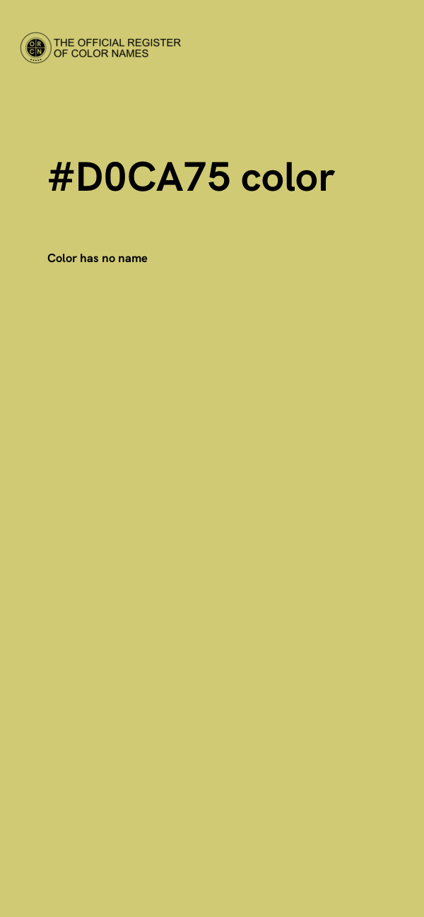 #D0CA75 color image