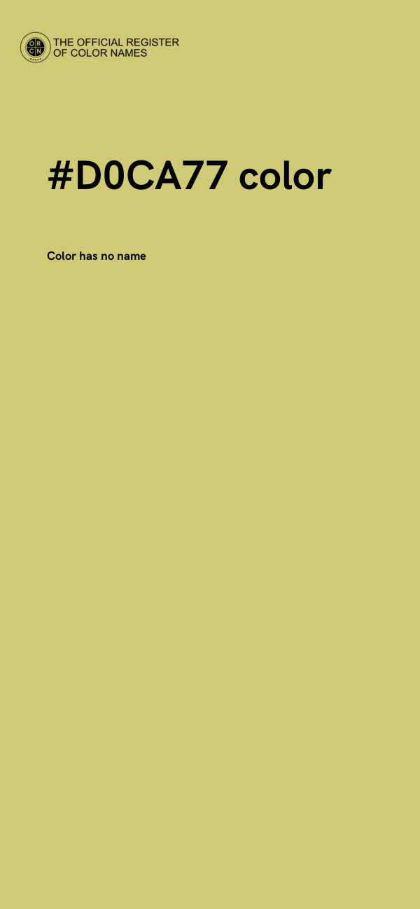 #D0CA77 color image