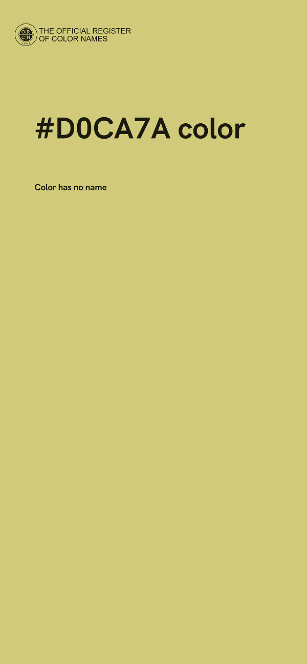#D0CA7A color image