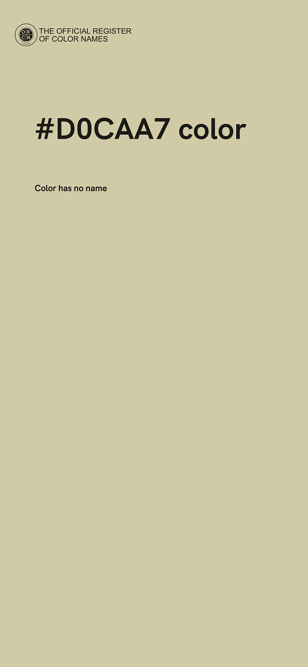 #D0CAA7 color image
