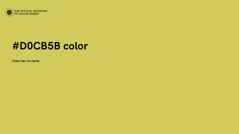 #D0CB5B color image