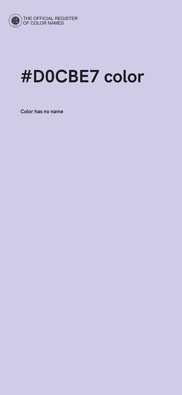 #D0CBE7 color image