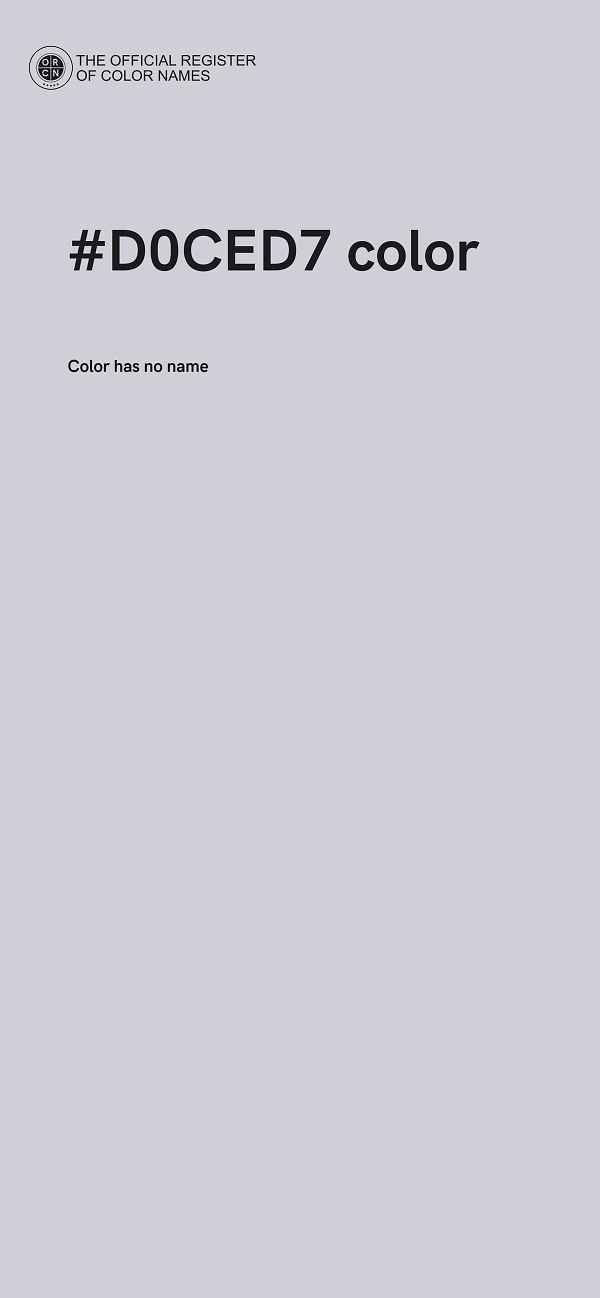 #D0CED7 color image