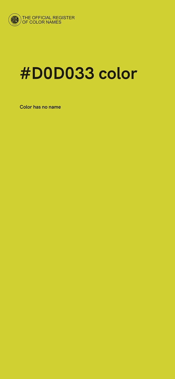 #D0D033 color image