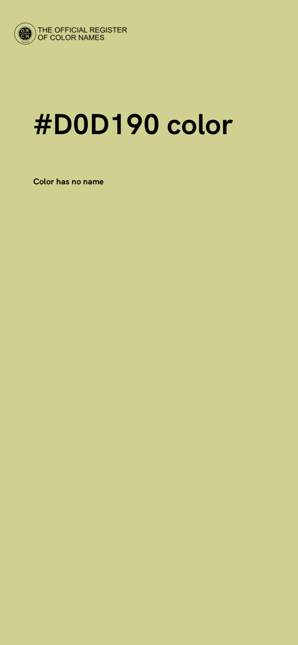 #D0D190 color image