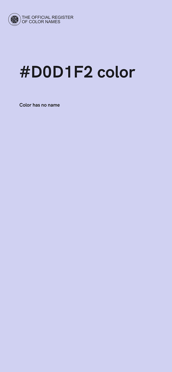 #D0D1F2 color image