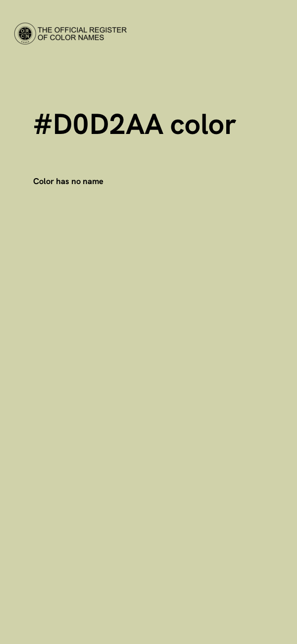 #D0D2AA color image