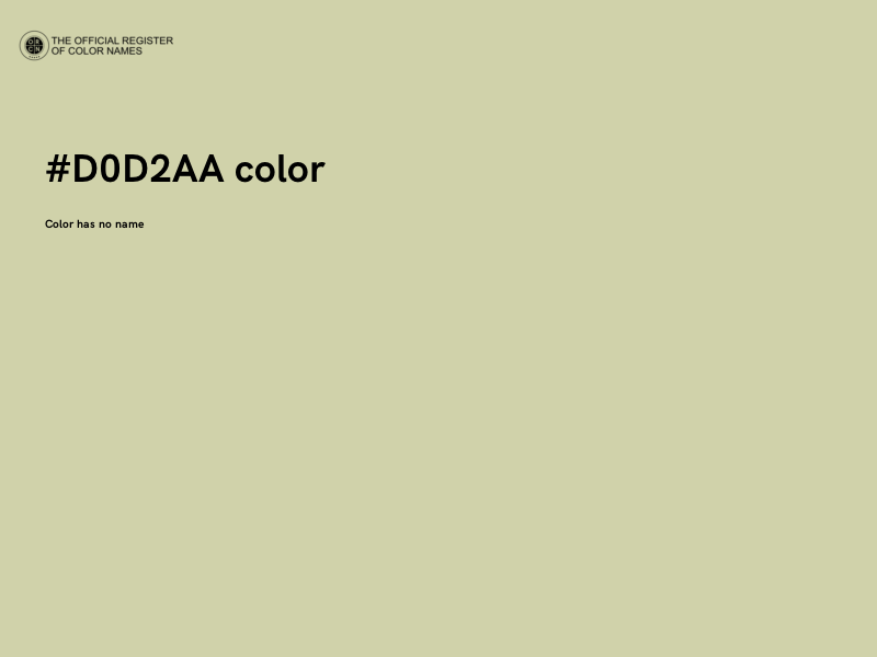 #D0D2AA color image