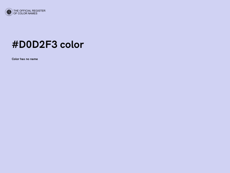#D0D2F3 color image