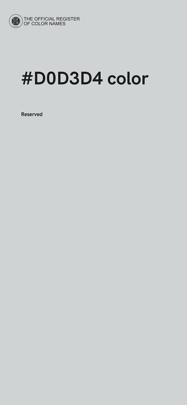 #D0D3D4 color image