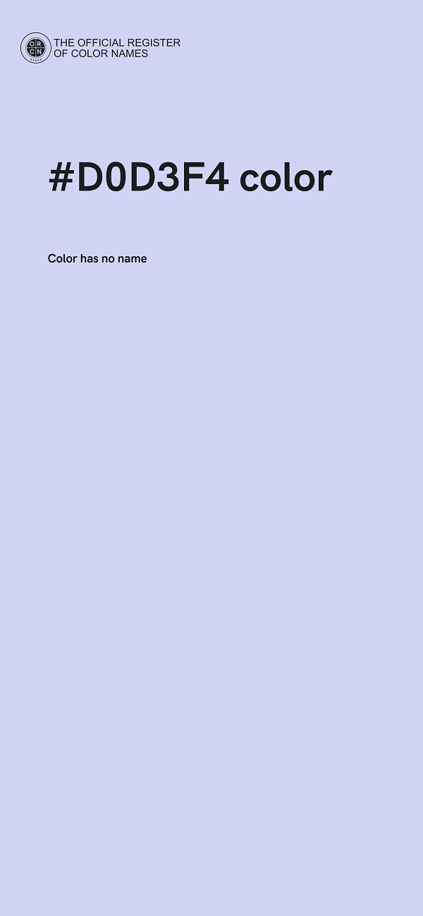 #D0D3F4 color image