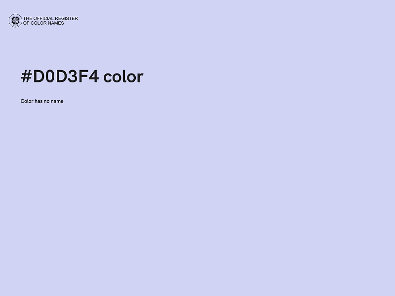 #D0D3F4 color image