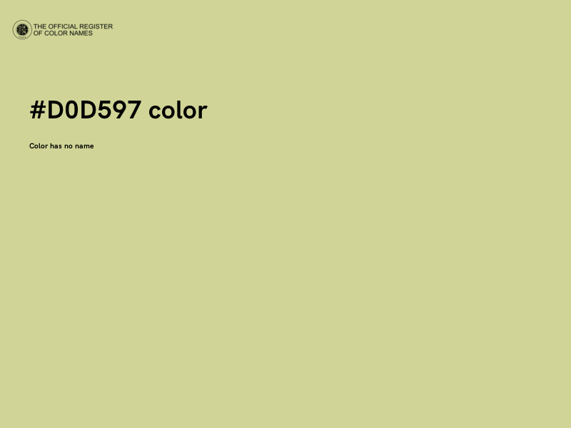 #D0D597 color image