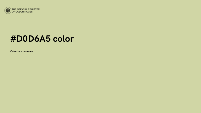 #D0D6A5 color image
