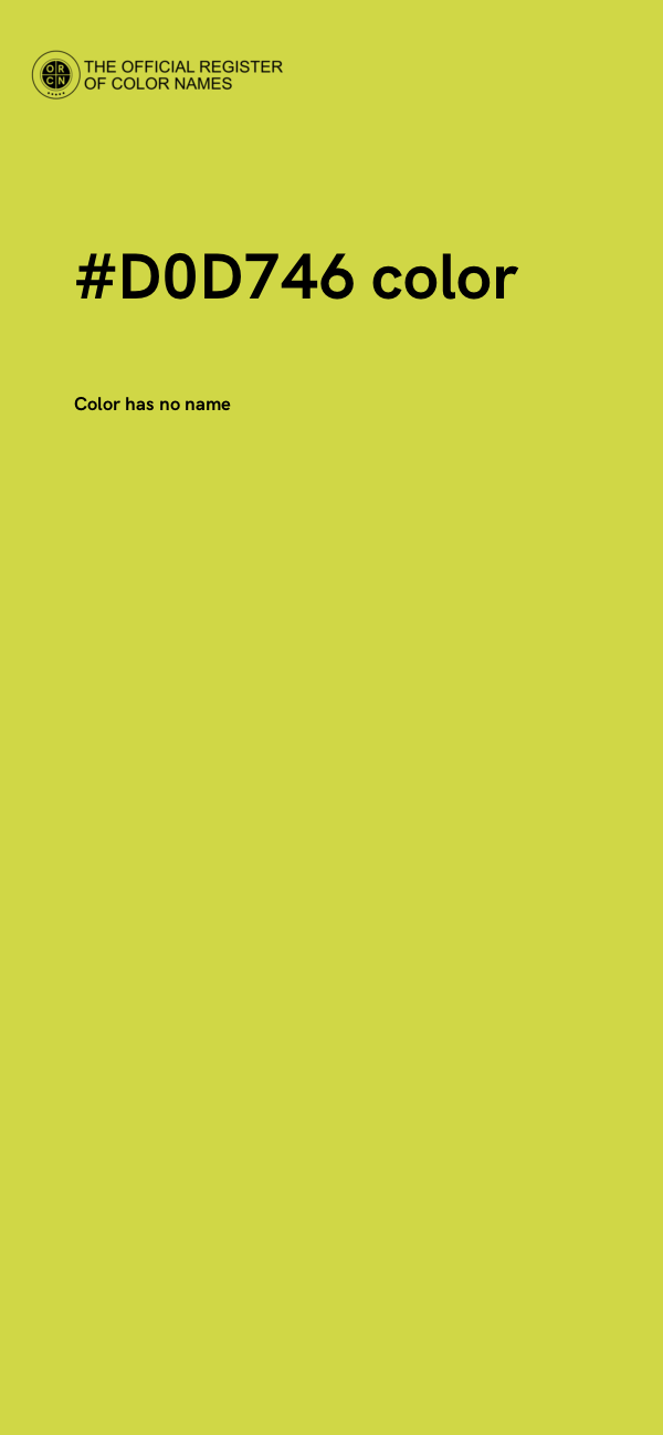 #D0D746 color image