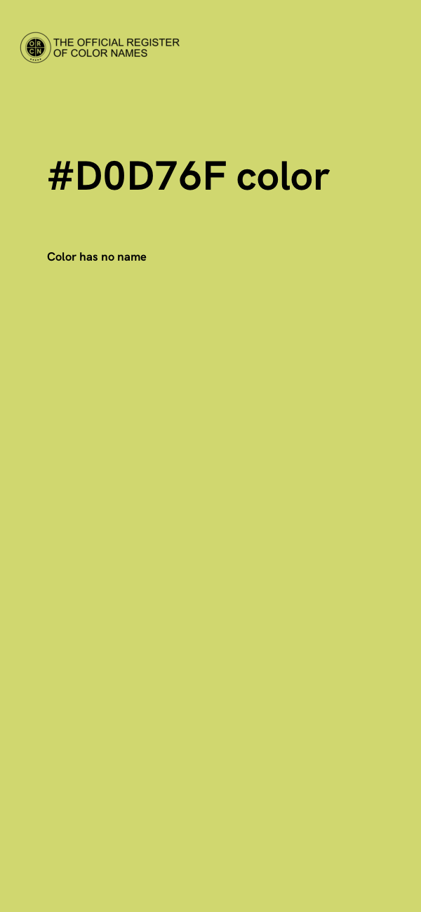 #D0D76F color image