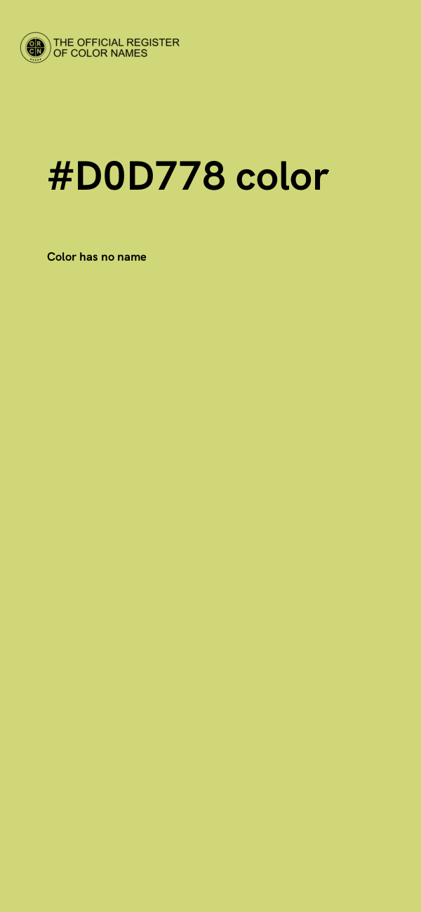 #D0D778 color image