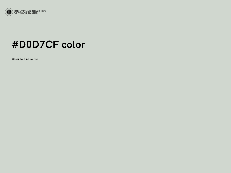#D0D7CF color image