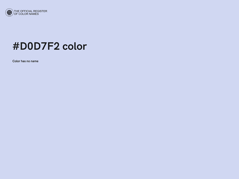 #D0D7F2 color image