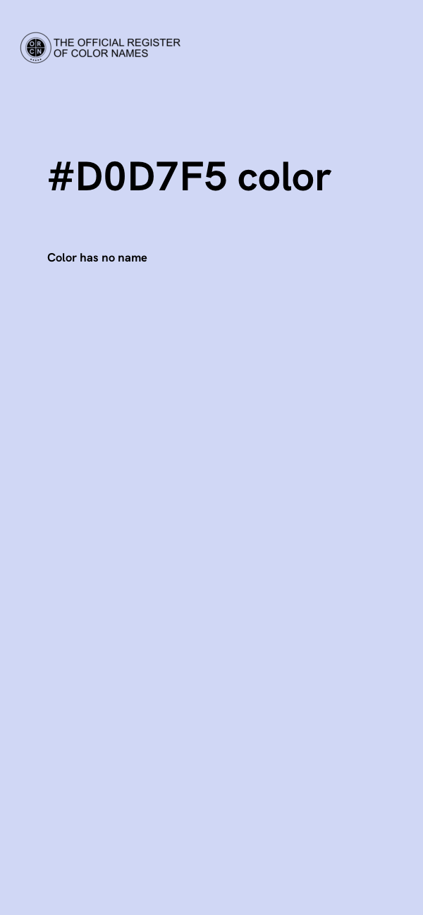 #D0D7F5 color image