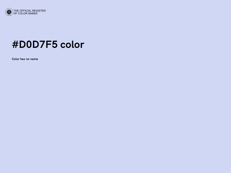 #D0D7F5 color image