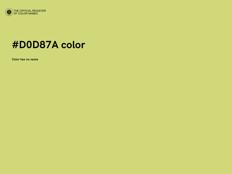 #D0D87A color image