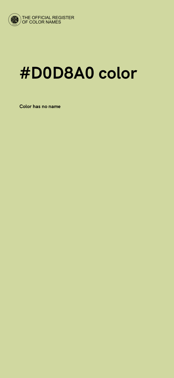 #D0D8A0 color image