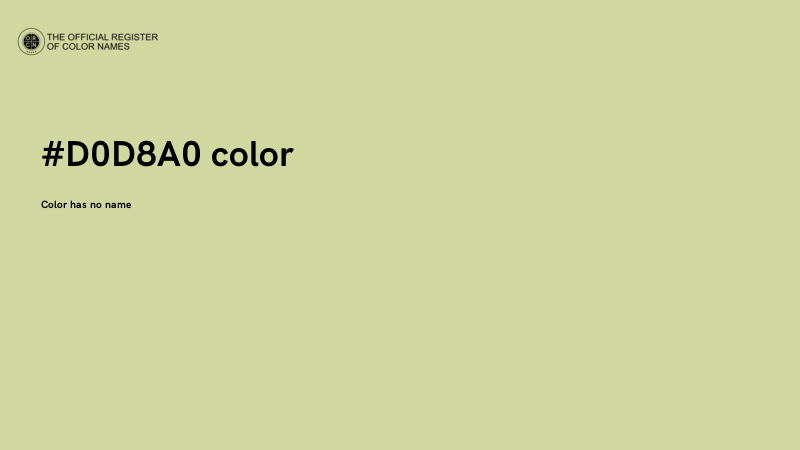 #D0D8A0 color image