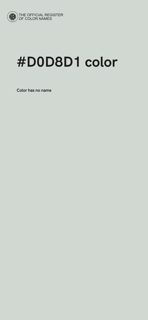 #D0D8D1 color image