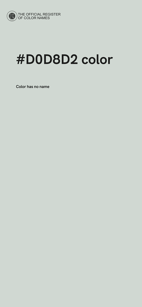 #D0D8D2 color image