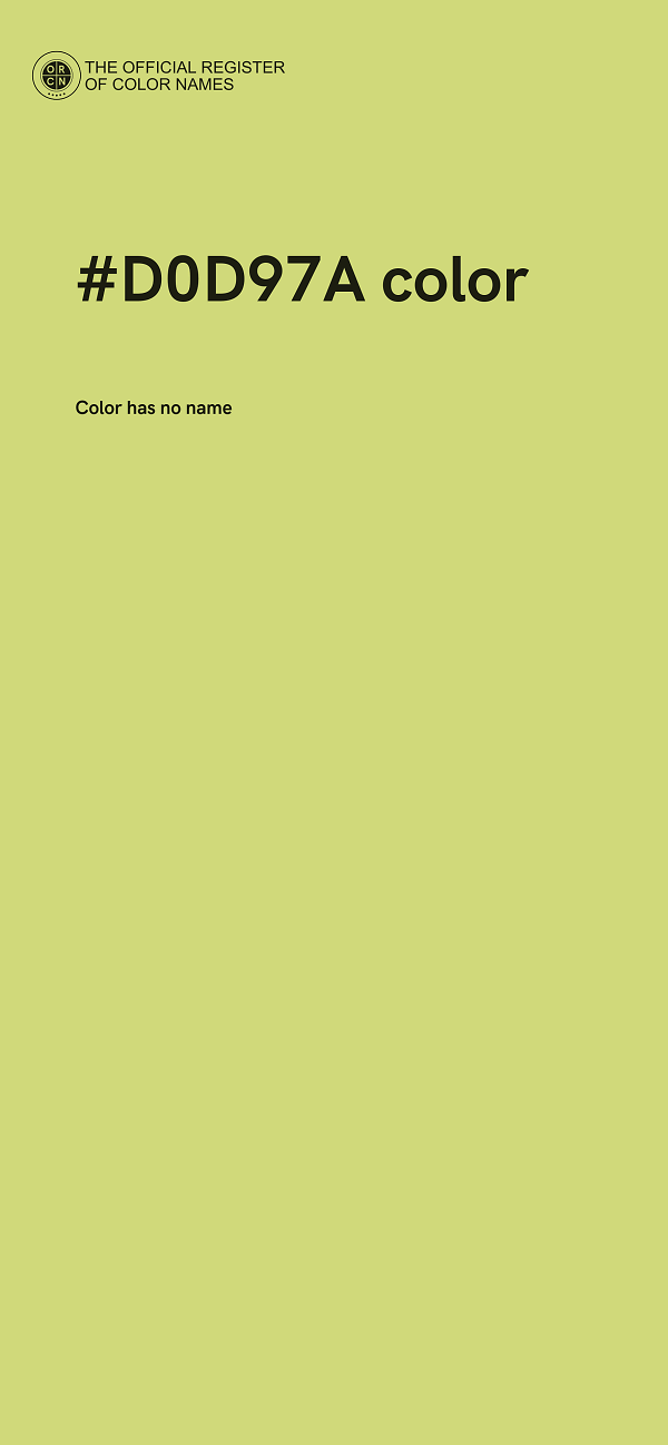 #D0D97A color image