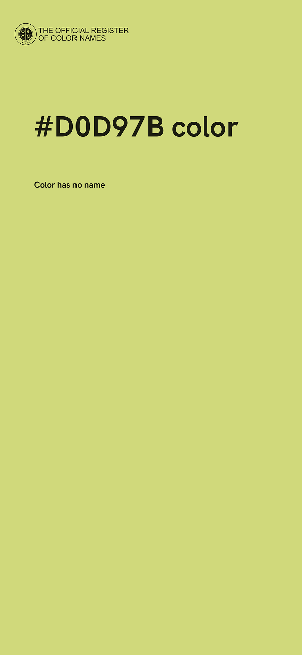 #D0D97B color image