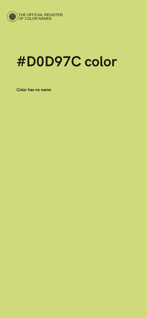 #D0D97C color image