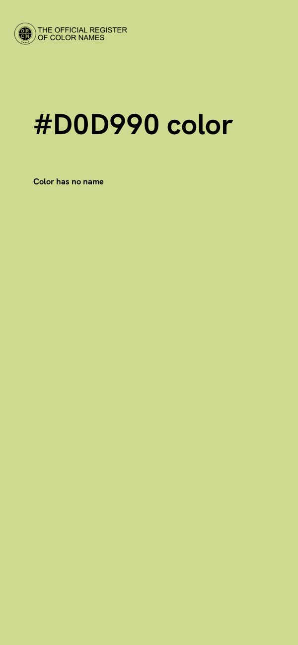 #D0D990 color image