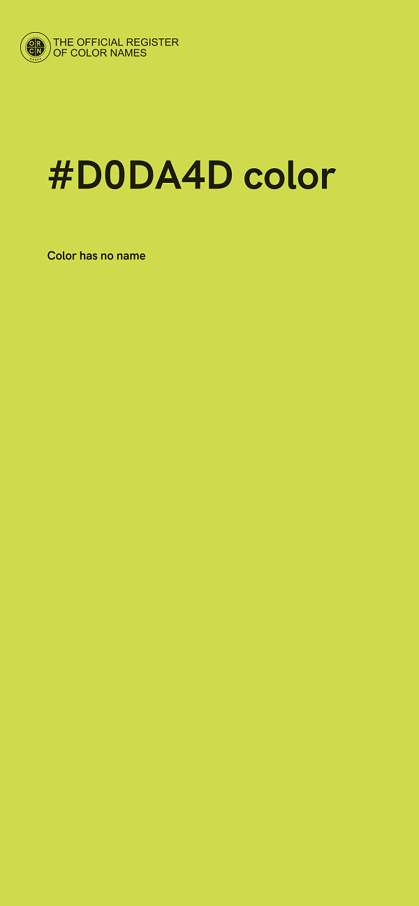 #D0DA4D color image