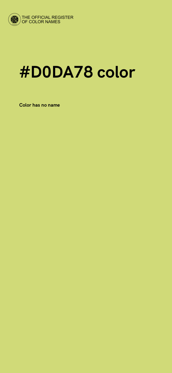 #D0DA78 color image