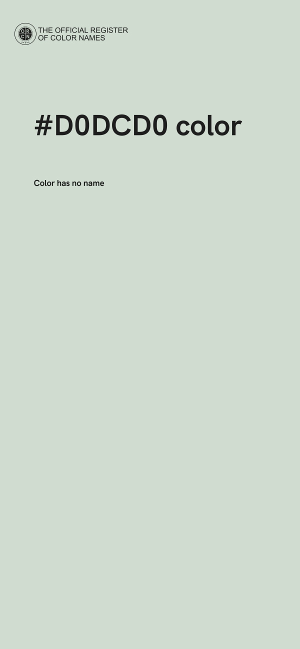 #D0DCD0 color image
