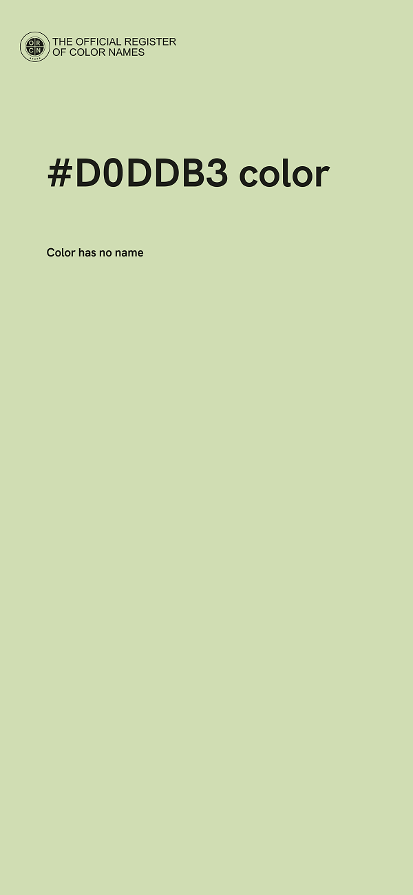 #D0DDB3 color image