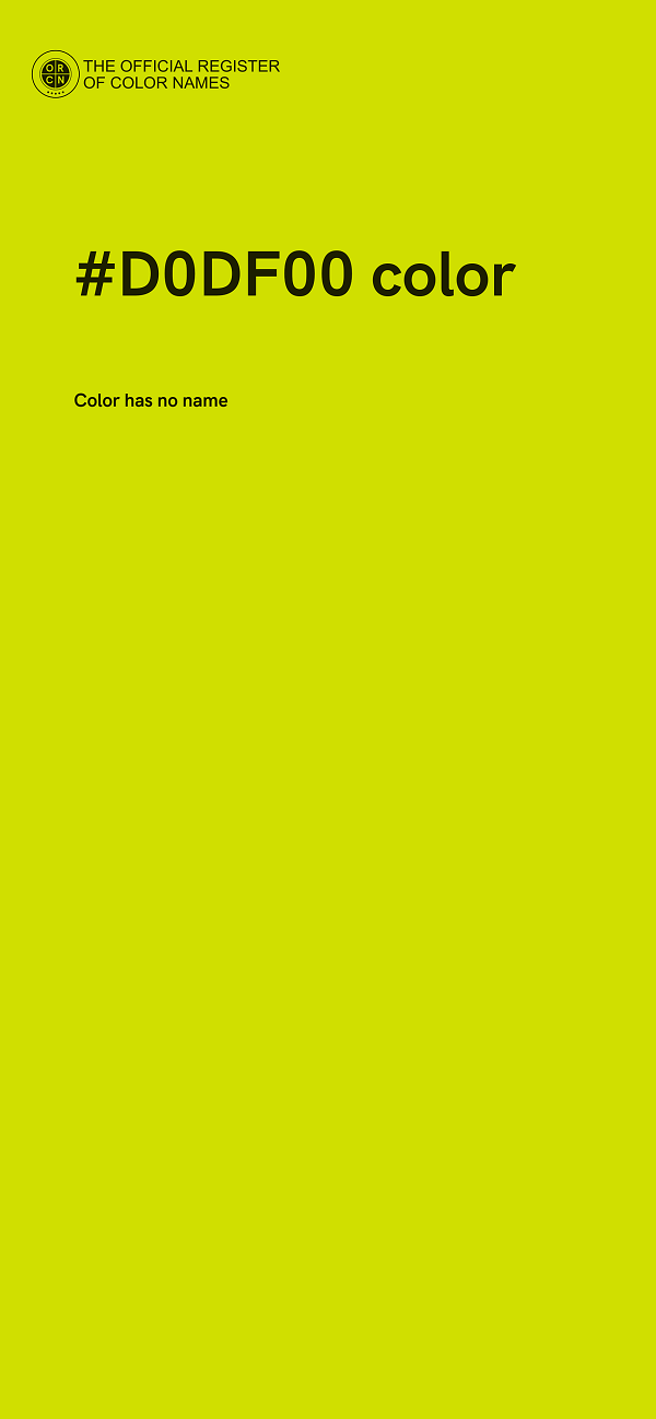 #D0DF00 color image