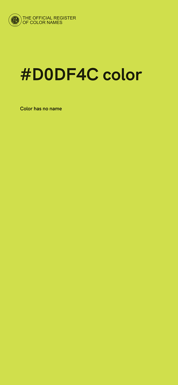 #D0DF4C color image