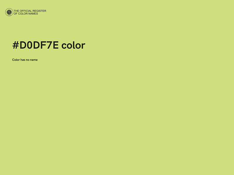 #D0DF7E color image