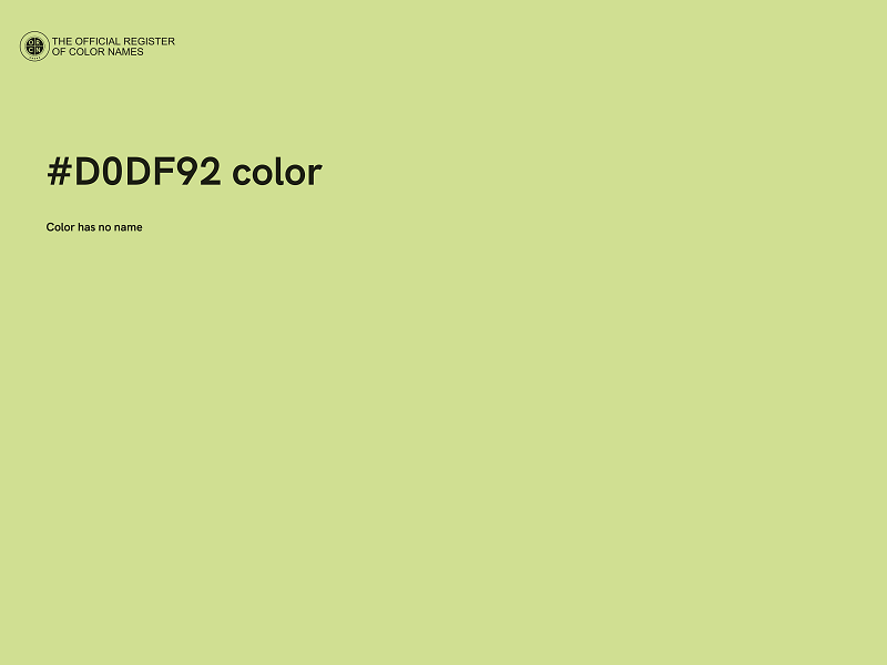 #D0DF92 color image